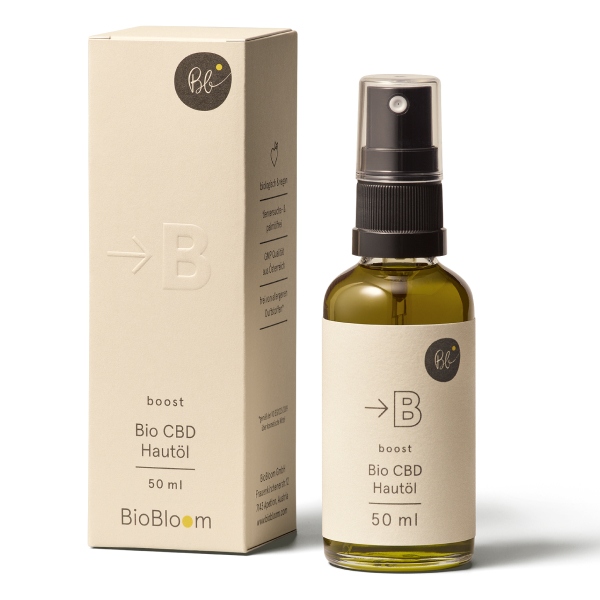 biobloom-boost-cbd-hautoel BioBloom Boost Bio CBD Öl 1,5%
