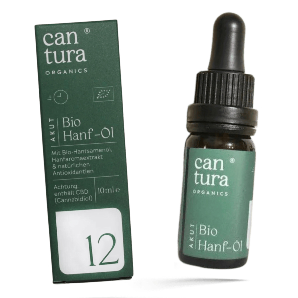 cantura-organics-bio-hanf-oel-12-10ml Cantura Organics Akut 12% CBD Öl - 10 ml