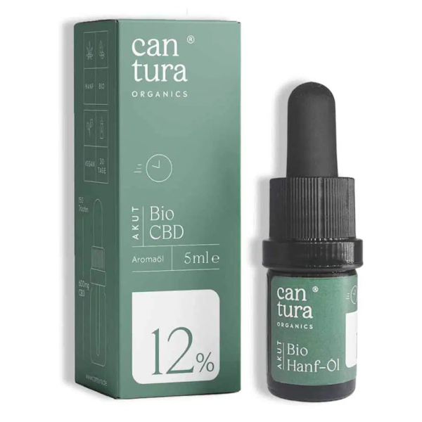 cantura-organics-bio-hanf-oel-12-5ml Cantura Organics Akut 12% CBD Öl - 5 ml
